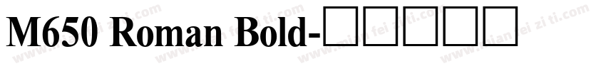 M650 Roman Bold字体转换